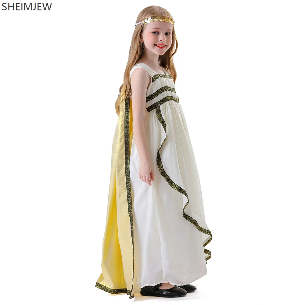 Halloween Cosplay Ancient Greek Goddess Egyptian Queen Costume Children Adults Parental Makeup Dance Performance Clothes 2025 view 5