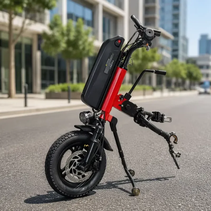 Disabled mobility aids Electric wheelchair conversion kit with electric front attachment for manual wheelchairs