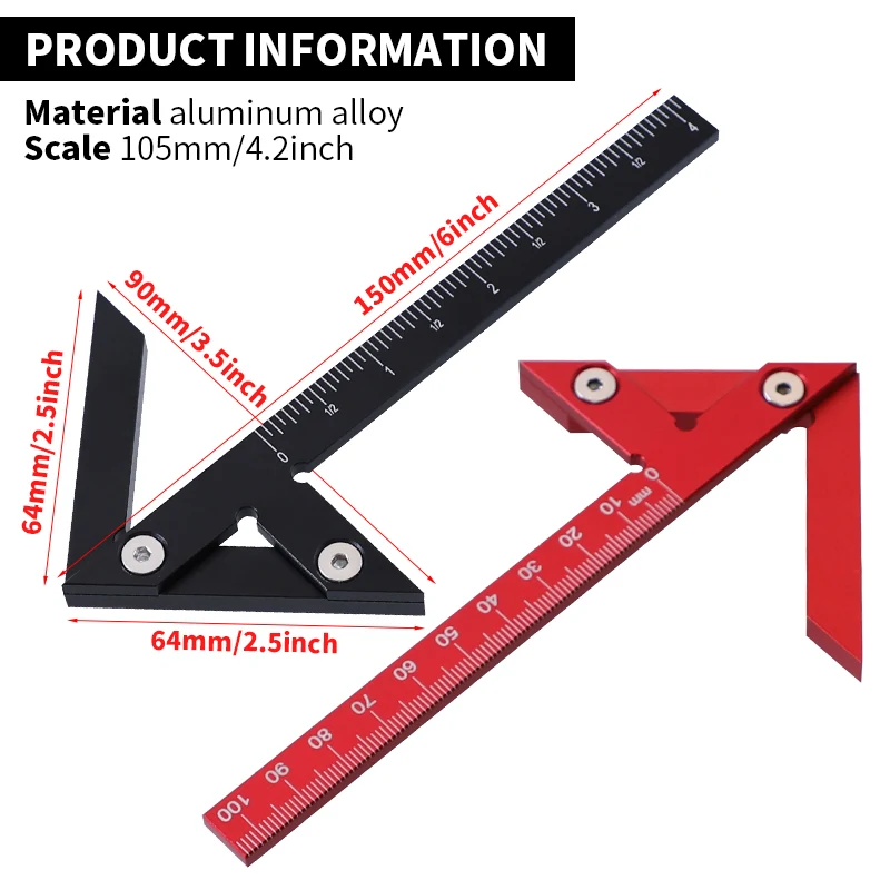 1PC Center Scribe Gauge Woodworking Square Circle Center Scribe 45 90 Degrees Right Angle Line Gauge Marker Measuring Tool