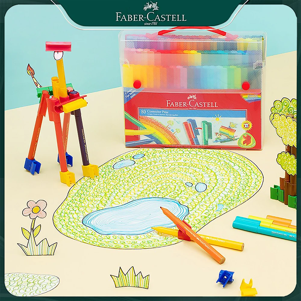 

30/60/80 Colors/set New FABER－CASTELL Watercolor Markers Dedicated for Kindergarten Students Art Supplies School Stationery