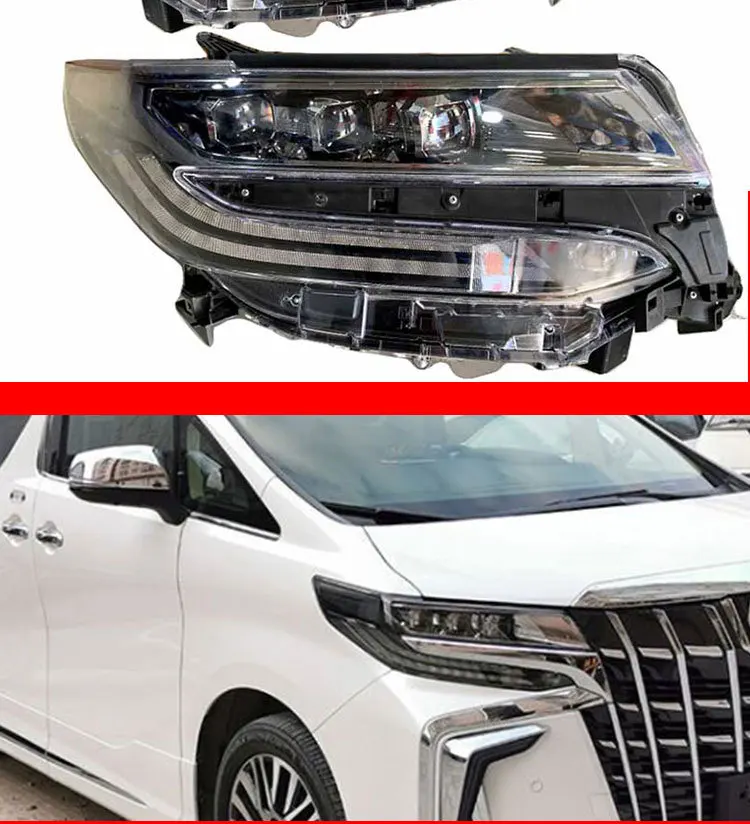 HYD 2023 Headlight For Lexus LM For Toyota Alphard Upgrade Style Headlamp with 3 LED Light Holder