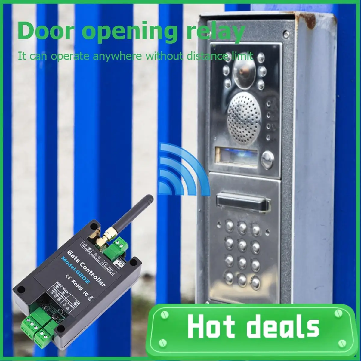

G202 2G Remote Control 200 Users GSM Gate Opener Relay Switch Door Access Wireless Door Opener 850/900/1800/1900Mhz