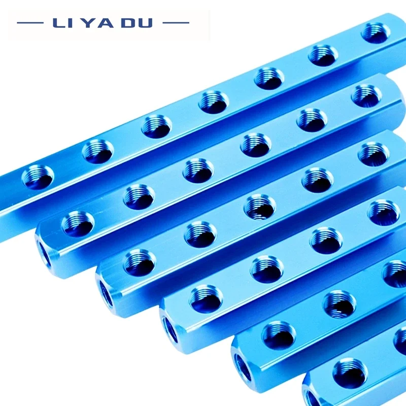 1/4 PT Thread Versatile Pneumatic Manifold Splitter with Quick Connectors and Multiple Ports for Efficient Air Distribution