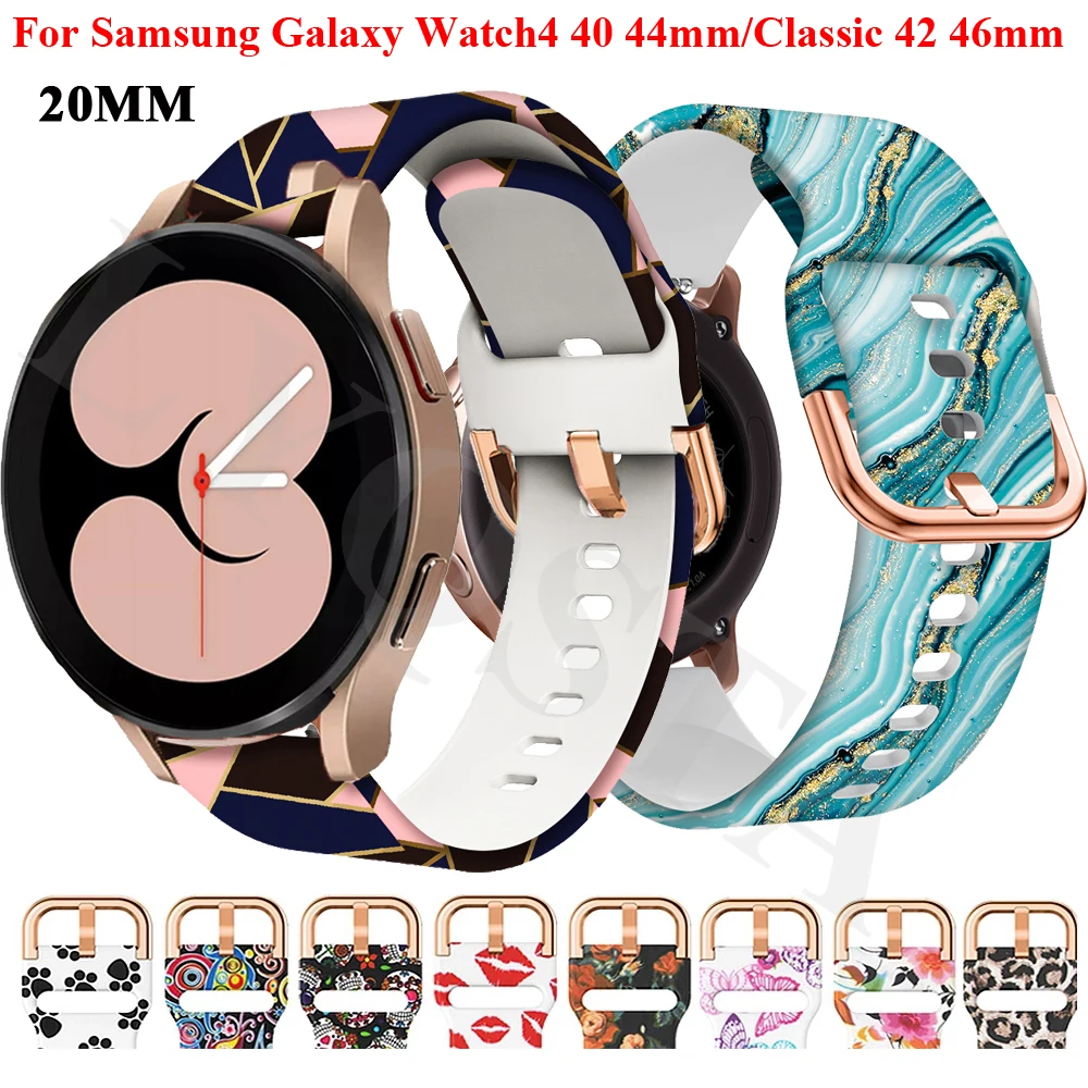 20mm Replacement Straps Correa For Samsung Galaxy Watch 5 Pro/7/6 4 44 40mm Classic 46 42 47 43mm FE Silicone Watchband Bracelet