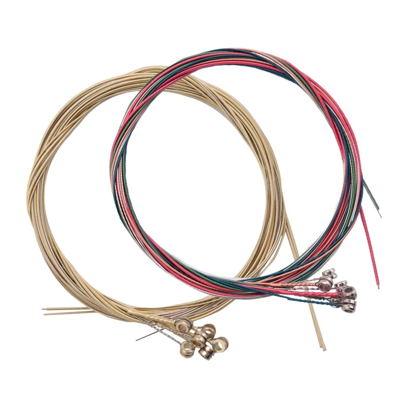 

AS98-20 Sets Of 6 Guitar Strings Replacement Steel String For Acoustic Guitar Guitar Changing Tool