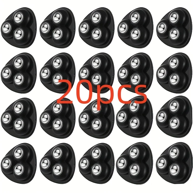 20 сверхмощных мини-роликовых колес, бесшумная работа, подшипники из нержавеющей стали - для мебели, шкафов, ящиков для хранения, офисов,