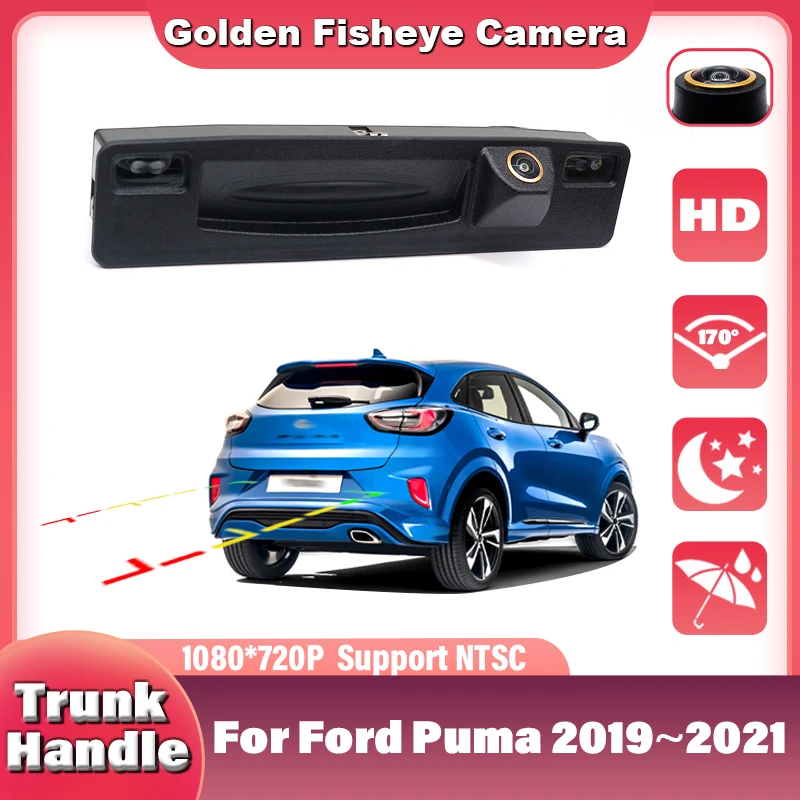 

HD CCD Водонепроницаемая камера заднего вида 1080X720 для Ford Puma 2019 2020 2021, камеры багажника автомобиля, аксессуары для парковки, монитор