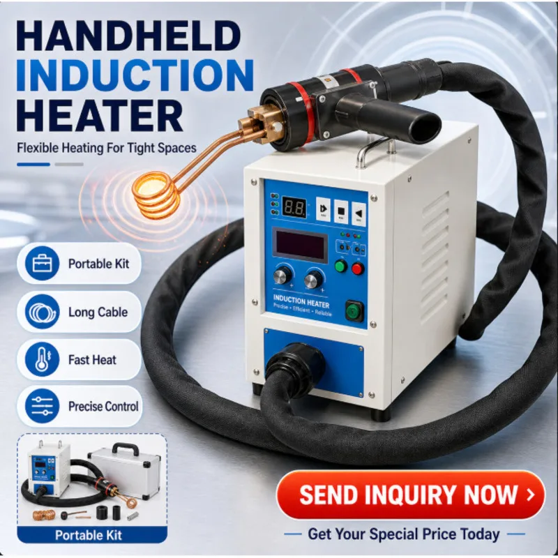 Hot Sale Portable Induction Furnace Handheld With Soft Cable For Metal Tubes Brazing 380V Easy To Operate