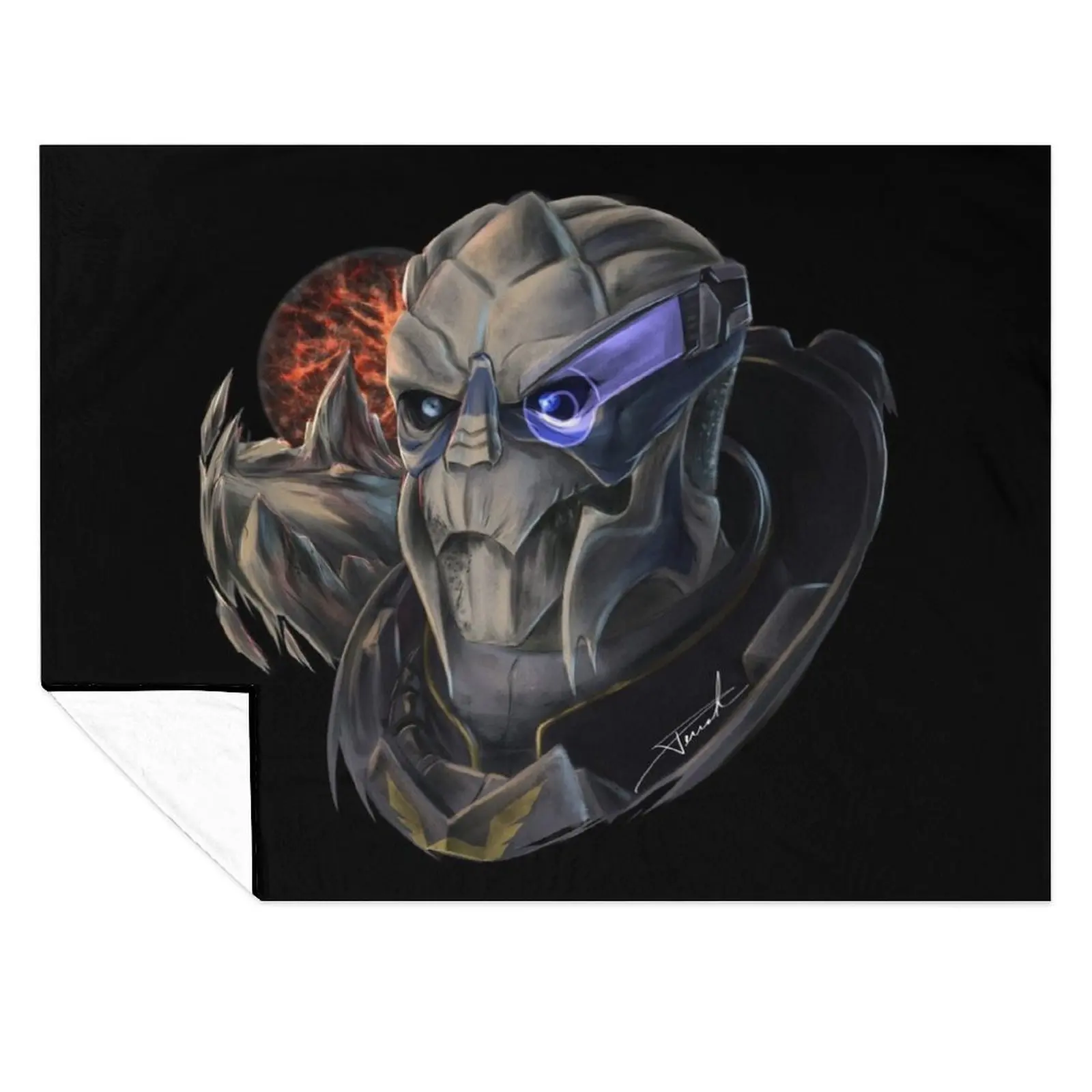 

Garrus Vakarian Mass Effect Throw Blanket Decorative Sofas Soft Blankets Sofas Of Decoration Blankets