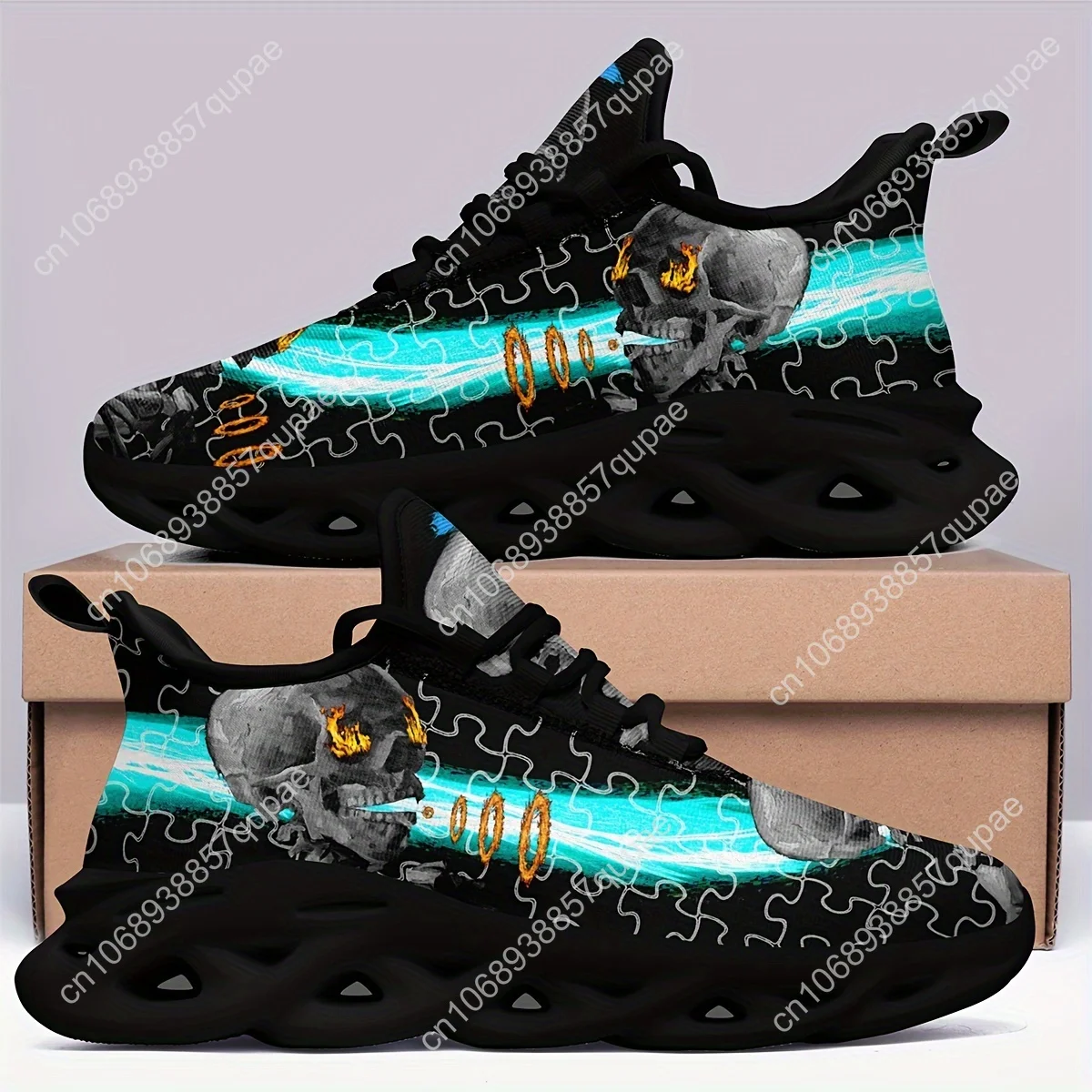 Fashion Magic Skull Pattern Flats Sneakers Mens Womens Sports Running Shoes High Quality DIY Sneaker customization Shoes