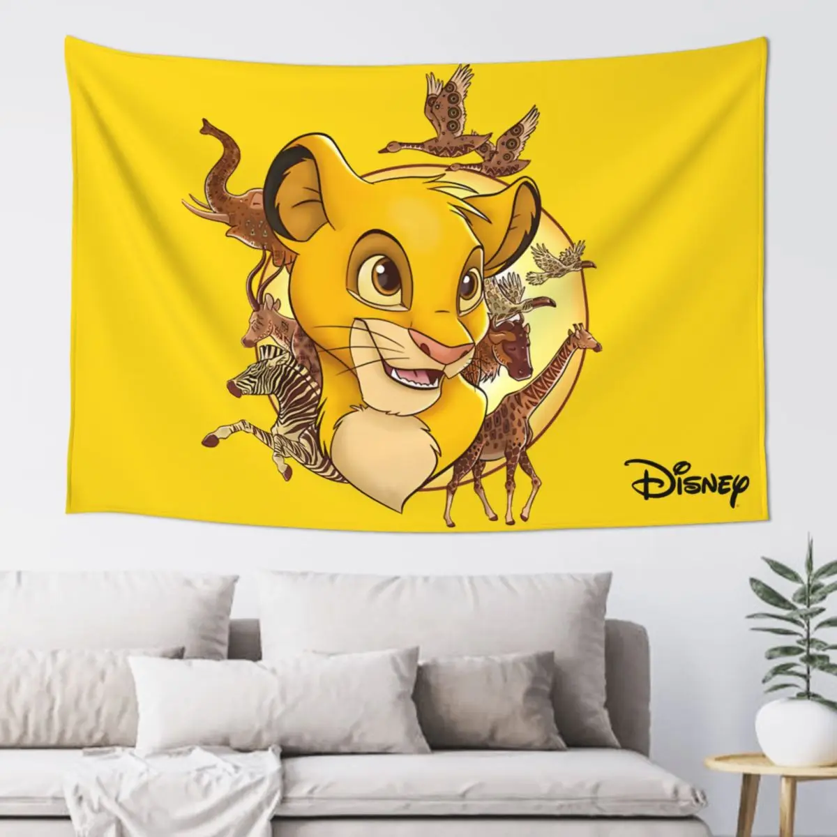 Hanging Carpets Famous Disney Movie Living Room The Lion King Simba Various Concert Decor Background Cloth Fans Gift