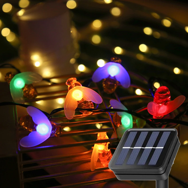 

Wedding Party Decor Solar Garland Lamp LED Honey Bee Light String Outdoor Garden Yard Ramadan Summer Holiday Decoration 2026