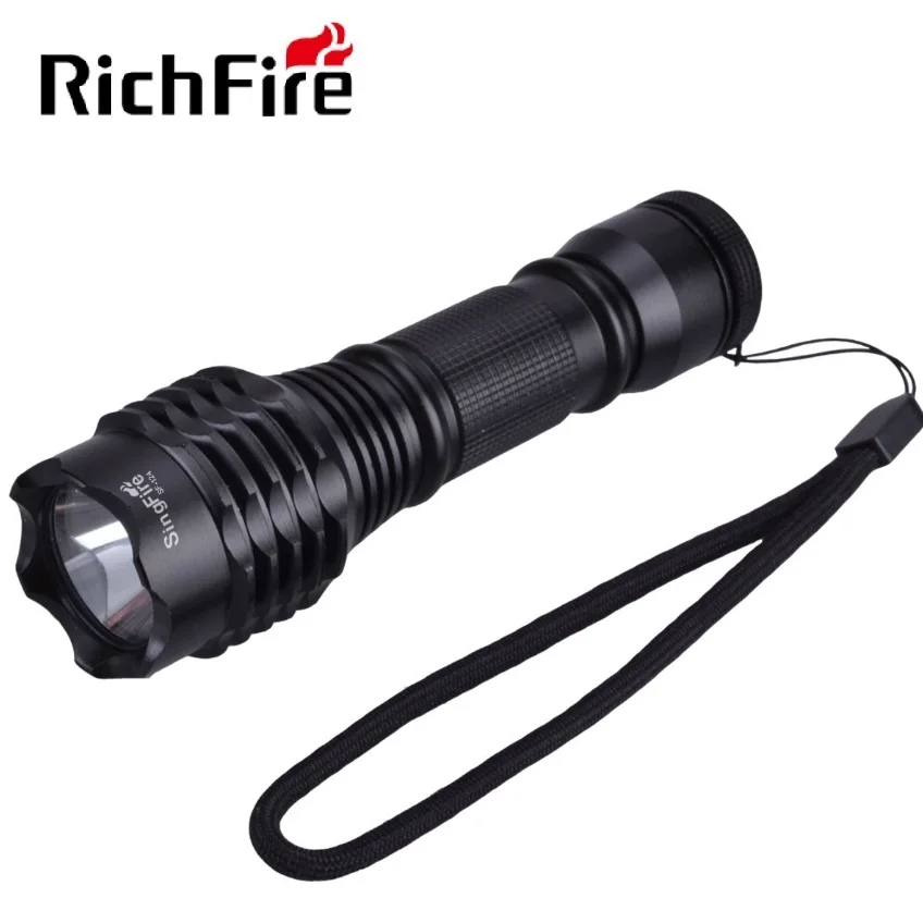 Richfire SF124 LED Flashlight  T6 1100lm Outdoor Lighting with Nitecore 3400mah 18650 Battery for Camping Self Defense