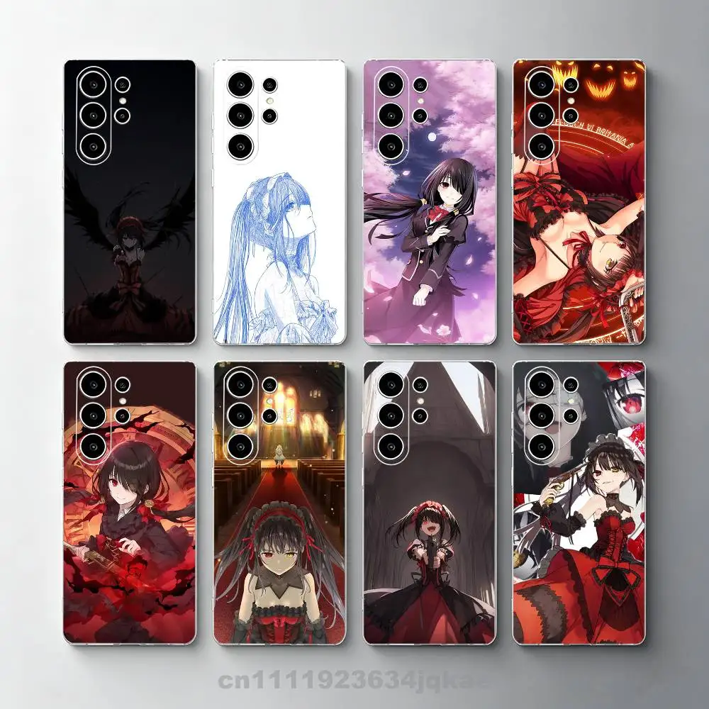 T-Tokisaki K-Kurumi Phone Case For Samsung Galaxy A13,21s,22,31,32,52,53,71,80,A91 Soft transparent Shell