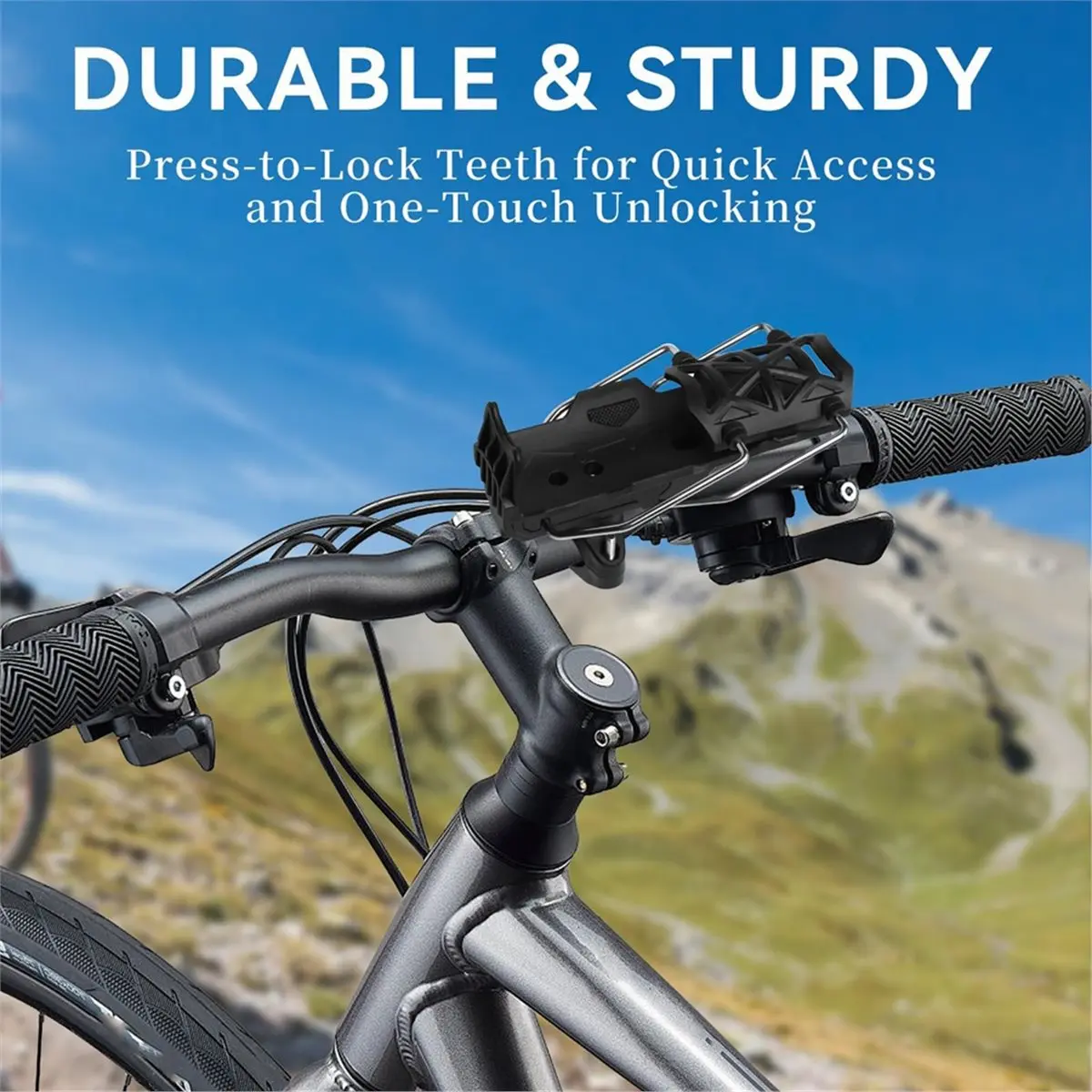 B72ABG Bike Water Bottle Holder - Adaptive Cycling Bottle Holder for Road, Mountain & Touring Bikes (2 Pcs)