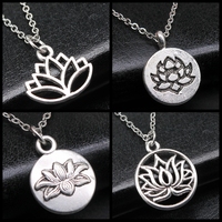 Creativity Retro Exquisite Fashion Party Jewelry Accessories Gift Lotus Flower Buddhist Yoga Pendant Necklace