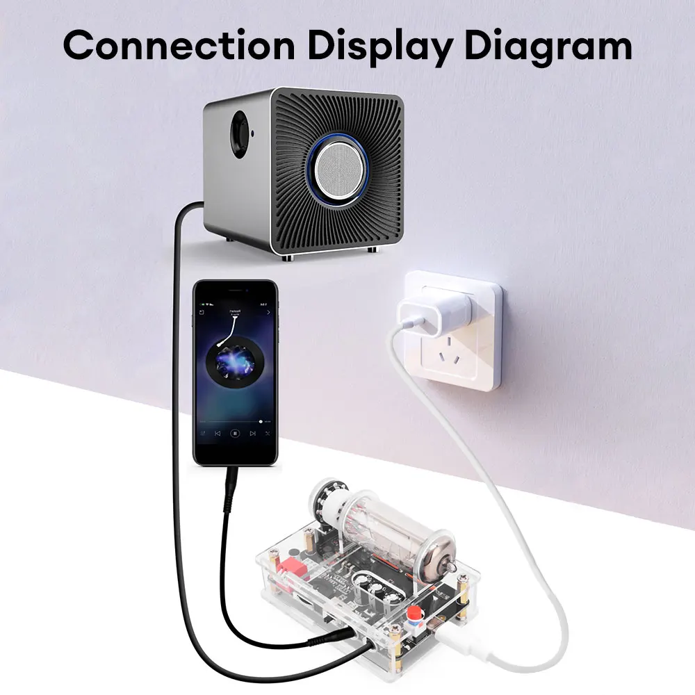 USB Low Voltage 6E2 Electronic Tube Driver Board VU Meter Audio Level Indicator Board Module