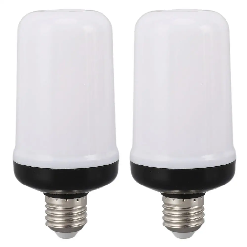 2 Pack Funny 4 Modes LED Flame Light Bulbs E26 Base AC 85-265V Flickering Light Bulbs Yellow light Fire Light Bulbs Party