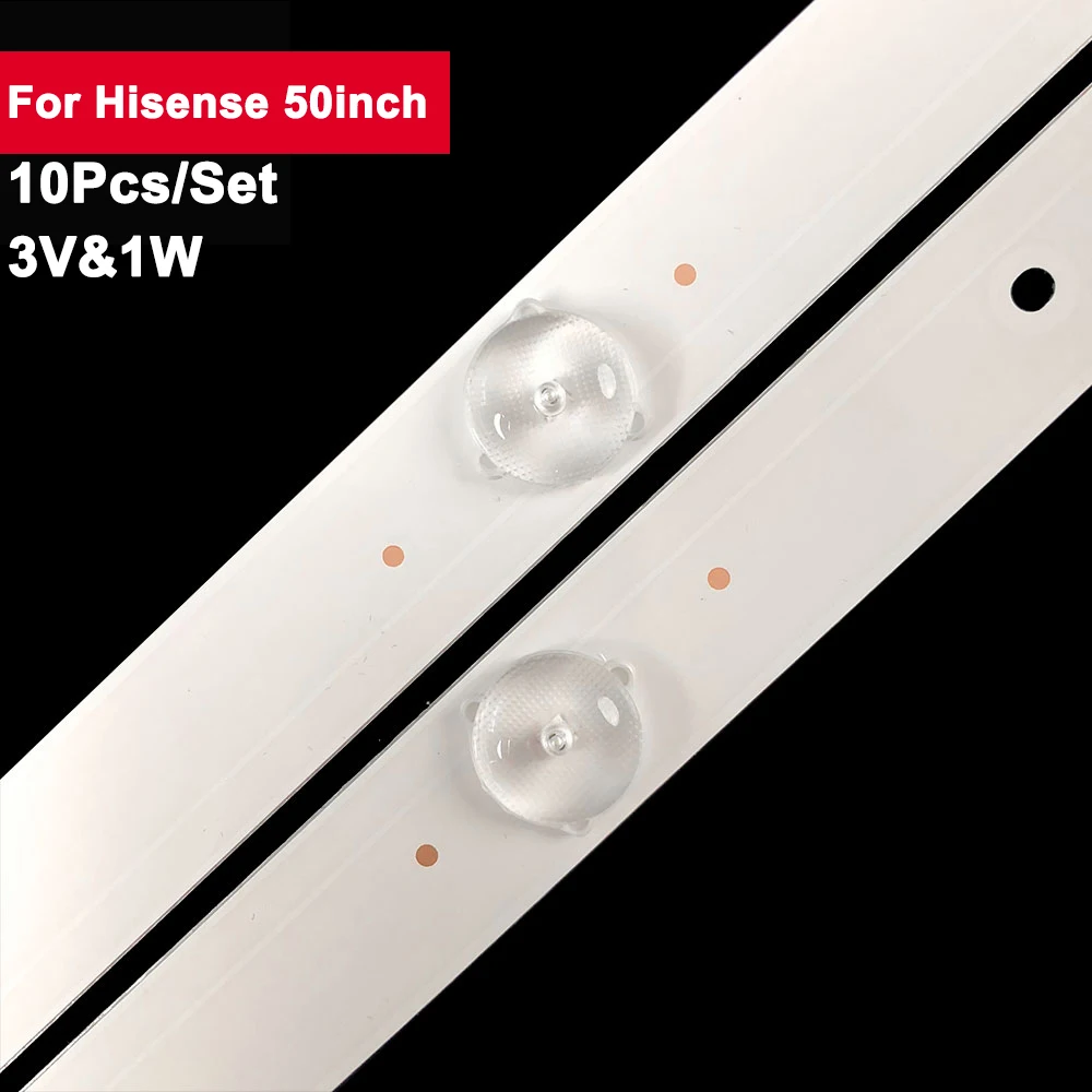 3V 584mm Led Backlight Strip For Hisense 50inch SVH550AF2_6LED_REV02 10Pcs/Set Tv Repair Parts LED55EC620UA HD550DU-B51