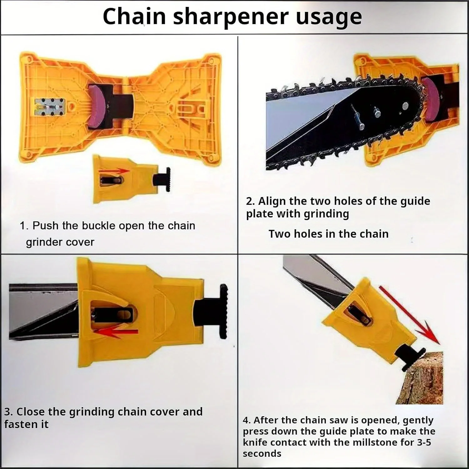 Chainsaw Teeth Sharpener Sharpens Self Bar Mount Chain Grinder Sharpening Tools