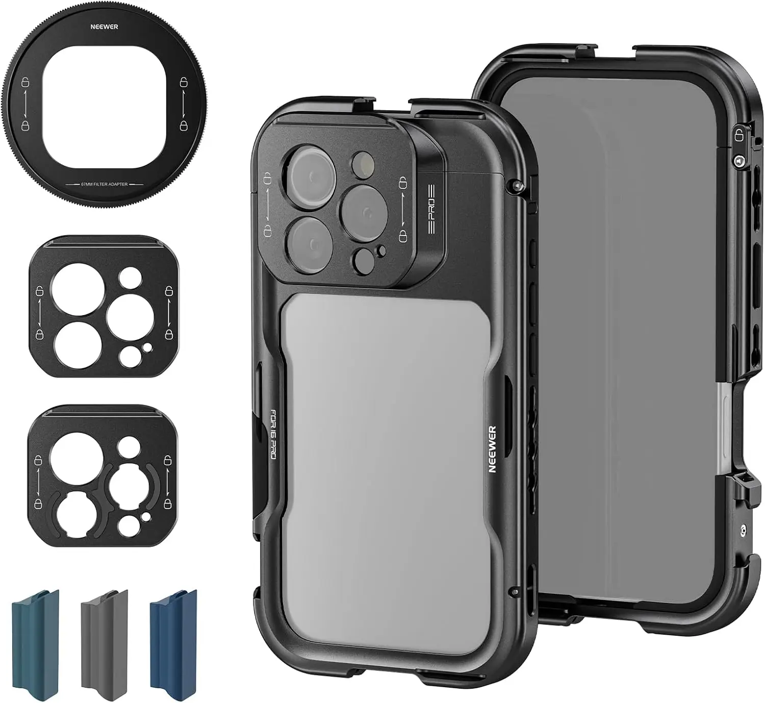 NEEWER Phone Cage Case For iPhone 16 Pro/Pro Max Quick Release