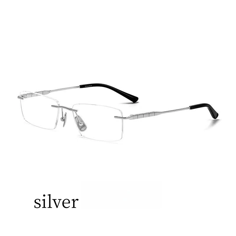 

moojolo 54mm Fashion Rimless Glasses Frame Pure titanium Eyeglasses Prescription Ultralight Frames for man and woman 91091