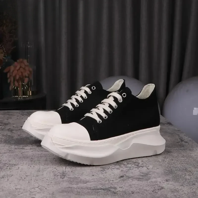 Rick Vintage Low Top Shoes Spring Summer New Canvas Men's Board Shoes Trendy Thick Dark Casual Female Platform Canvas Shoes