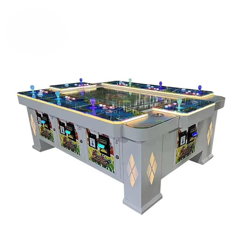 High Quality 55 Inch 8 Players Classic Coin Operated Table Fish Game Cabinet Machine