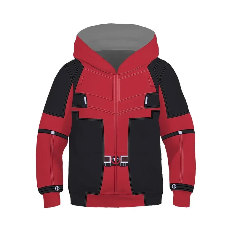 2025 aaa ديدبول خارقة تأثيري قناع السترة ملابس رياضية غير رسمية هالوين ولفيرين زي سترة بلايز بلوزات للطفل