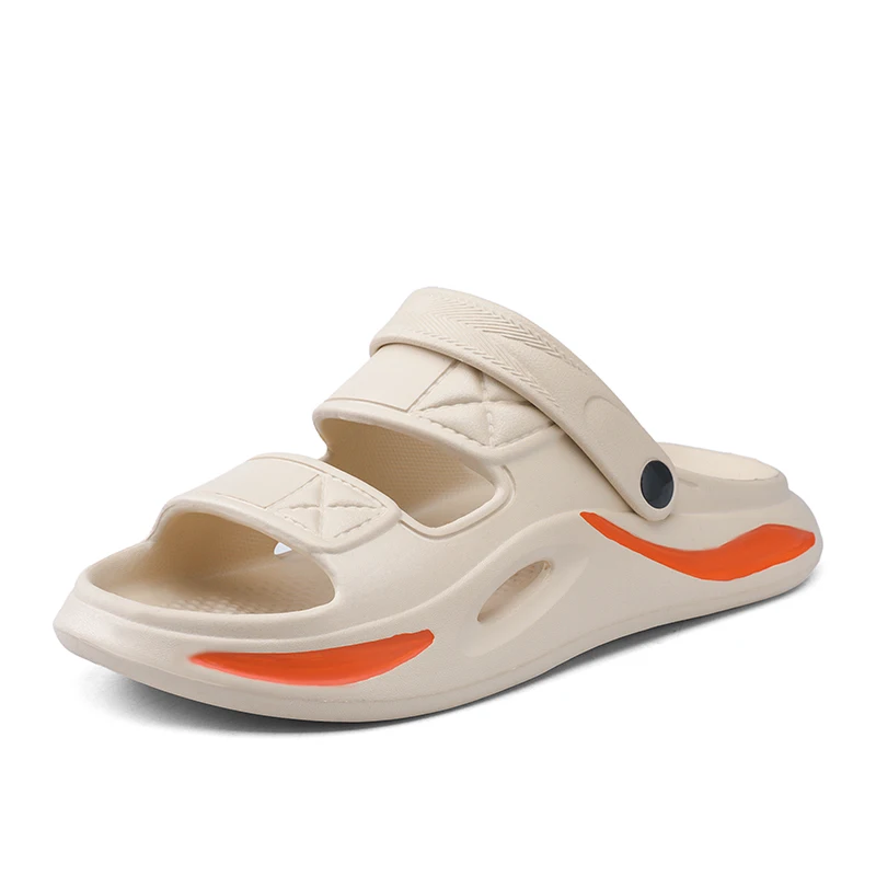

New trendy men's sandals for motorcycles in summer, fashionable men's breathable hole sandals, beach shoes