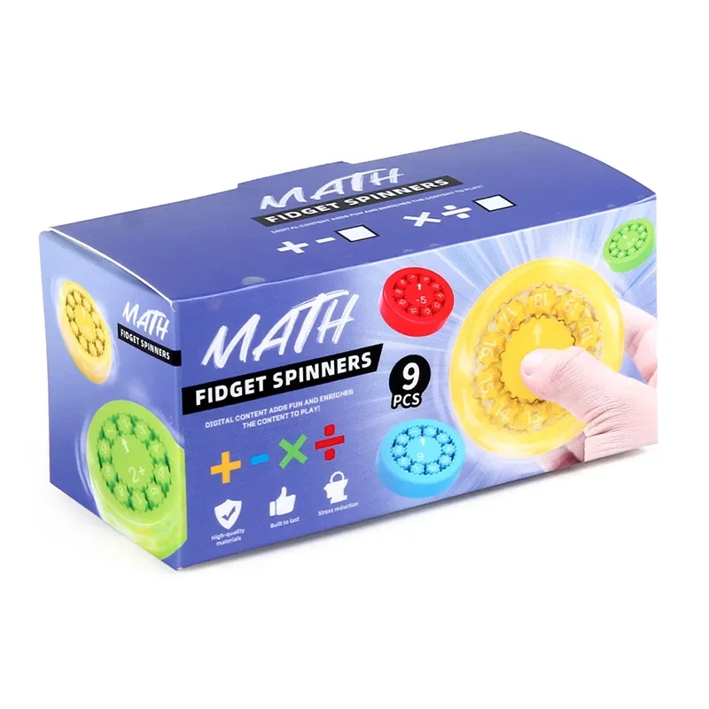 Matemática fidget spinners brinquedos educativos rotativos para crianças aprender aritmética ponta do dedo giroscópio ferramenta educação presentes do estudante