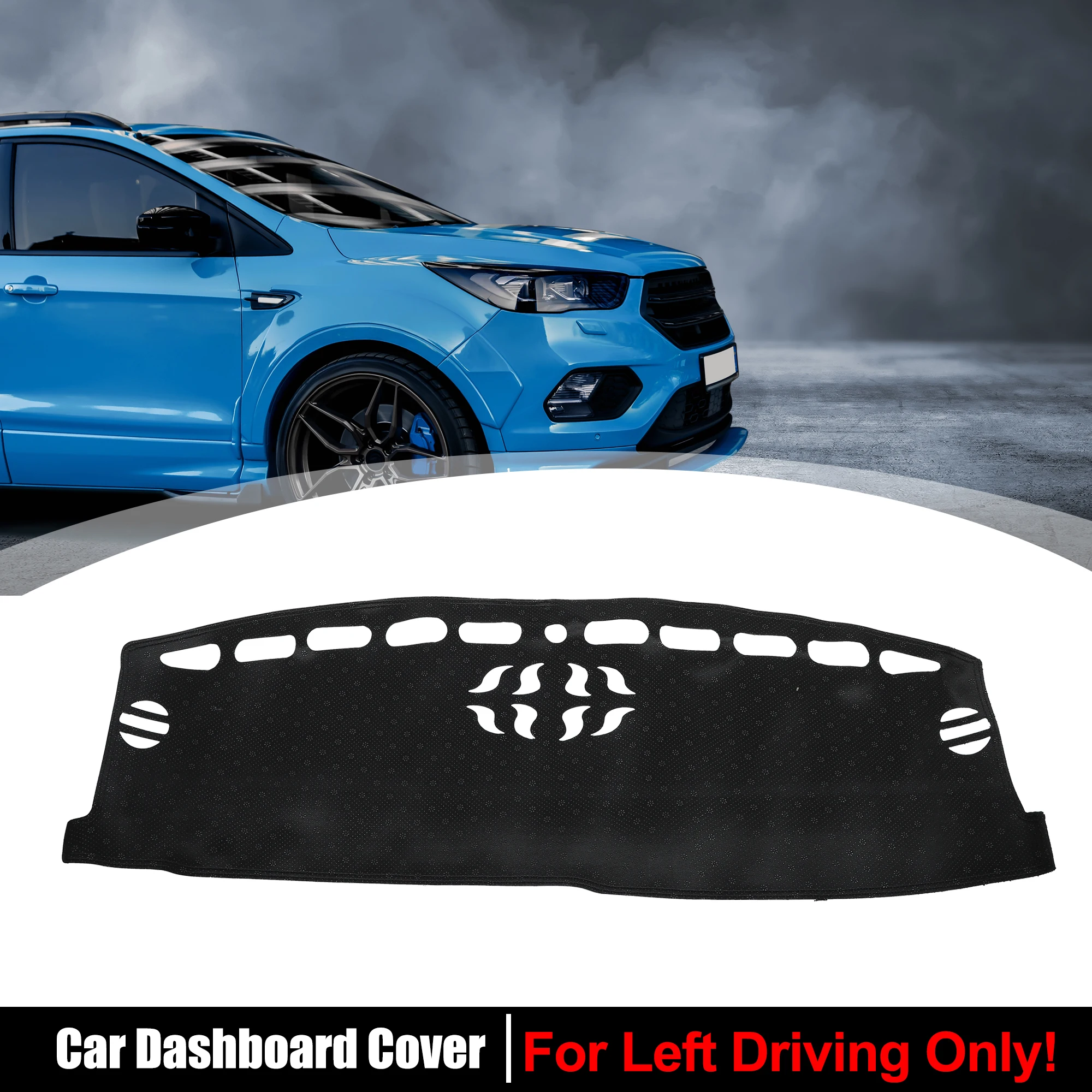 

Uxcell замшевый тканевый чехол для приборной панели Ford Escape 2020-2023, нескользящий защитный чехол