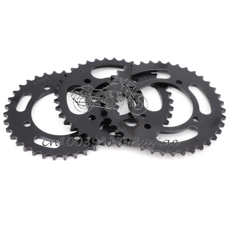 Motorcycle 420/428 35T/37T/39T/41T/43T/45T/48T Chains Chain Sprockets Rear Back Sprocket Cog For 110cc 125cc 140cc Dirt Pit Bike