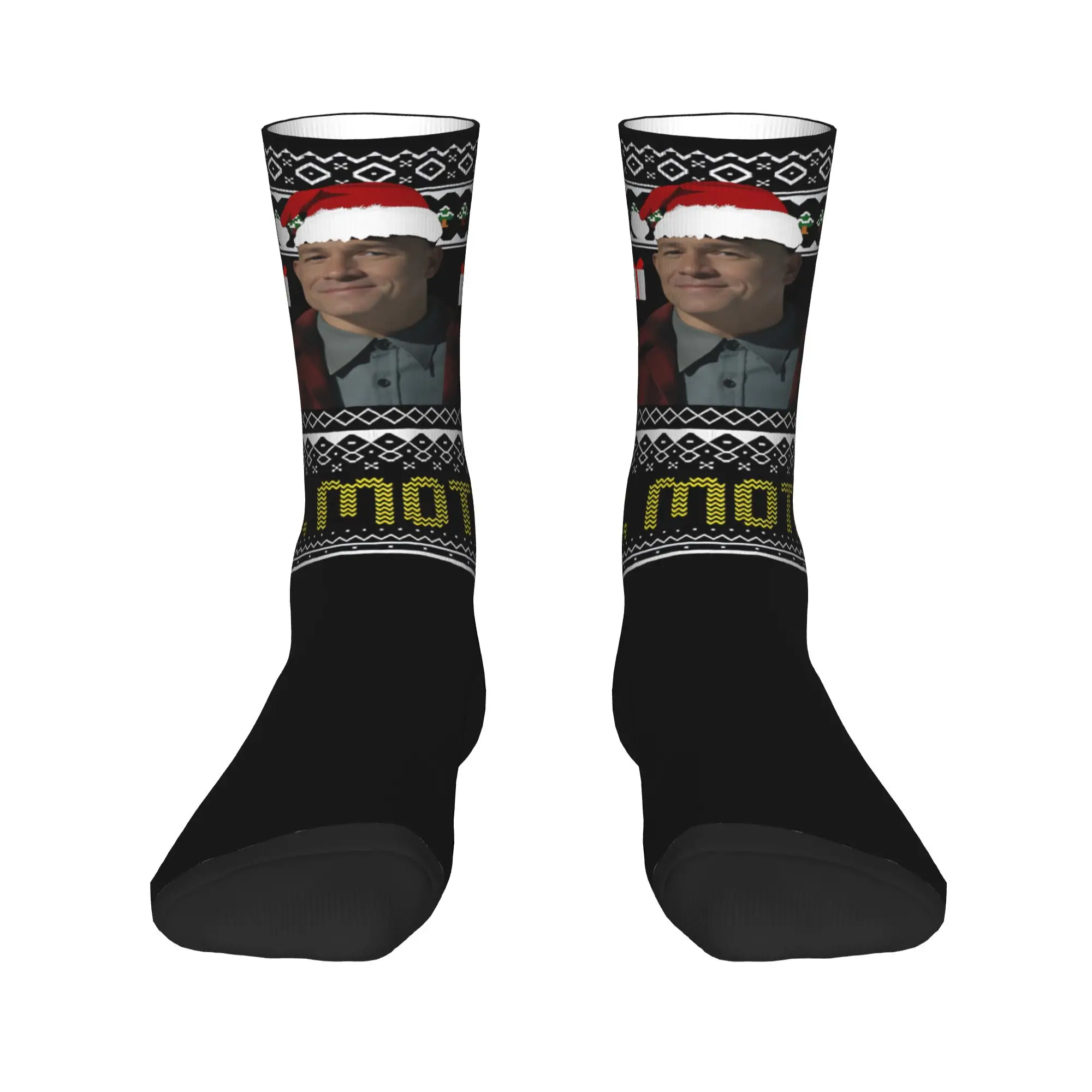 فستان المنزل النساء الرجال طاقم الجوارب تشارلي هونام إد جين سأذهب الشرب نعم أنا عيد الميلاد لطيف امتصاص العرق فستان الجوارب #3