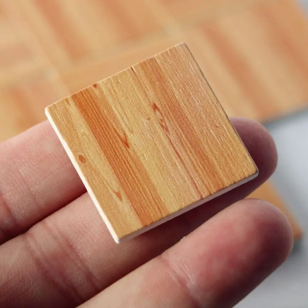 9 teile/satz Pretend Play 1:6/1:12 Puppenhaus Möbel Platz Puppenhaus Zubehör Puppenhaus Holzboden DIY Holz Block