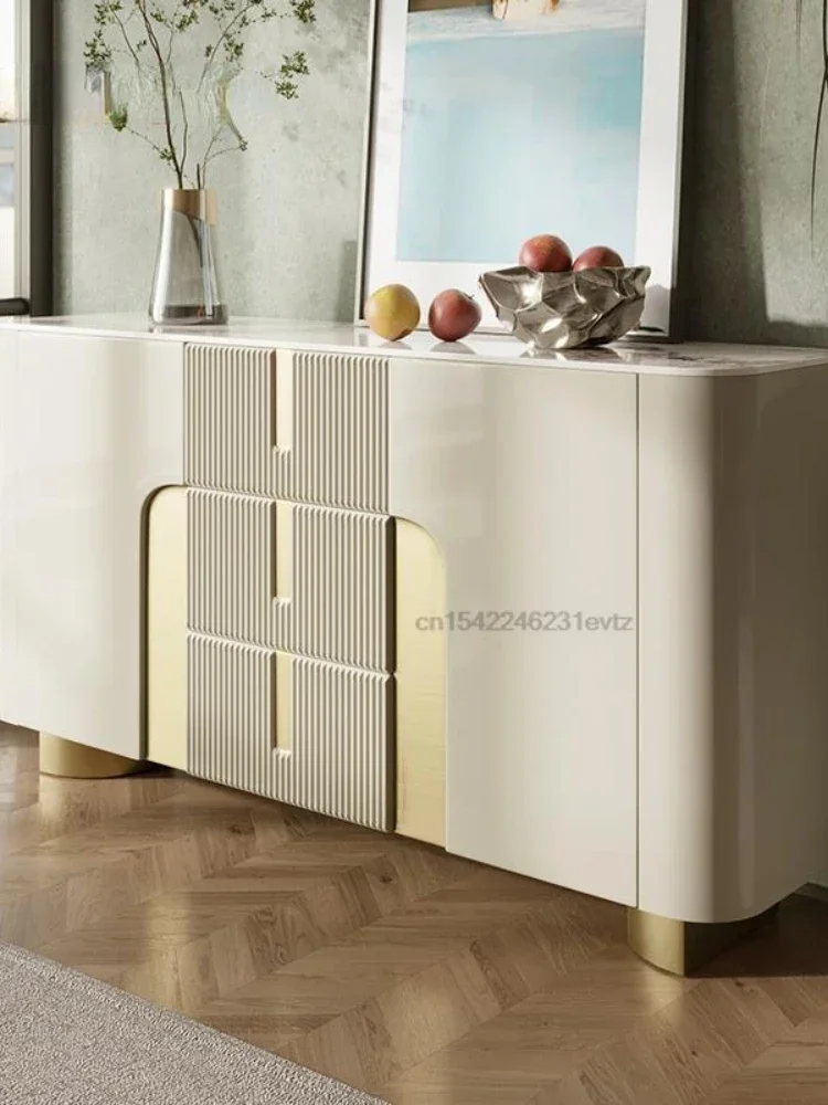 

Modern Minimalist Sideboard Buffet Slate Cupboard Living Room Furniture Entrance Hall Console Table Kitchen Cabinets In White