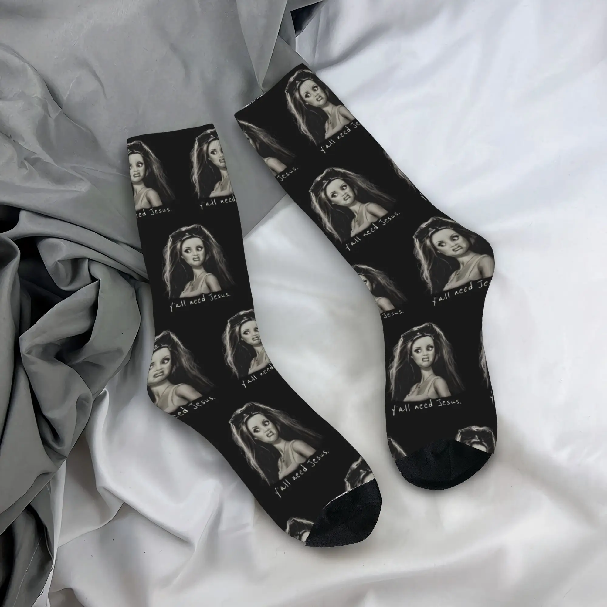 Blonde Doll Disheveled Doll Socks Accessories For Men Women  Sports Socks Cute Best Gifts