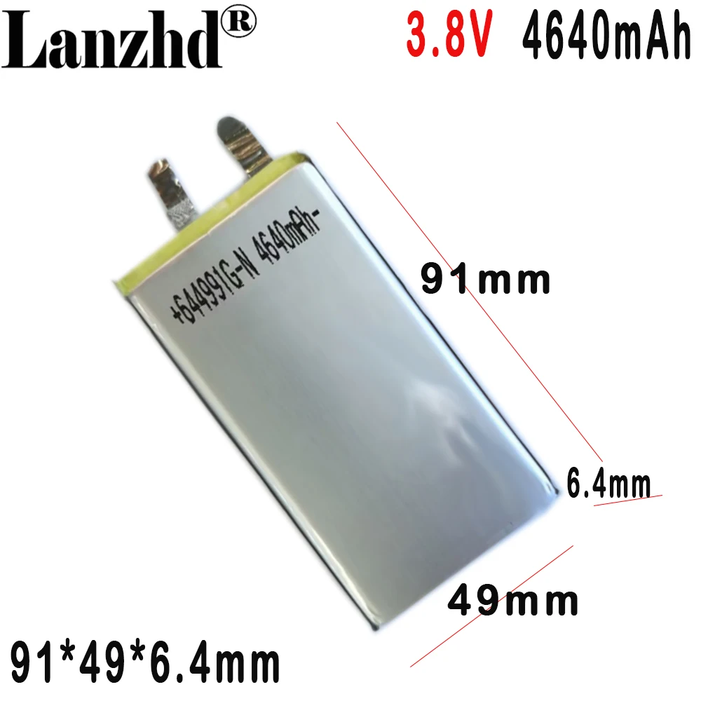 644991 polymer Lithium Battery 3.8V 4640MAH For mobile phone built-in battery fast charge mobile power medical