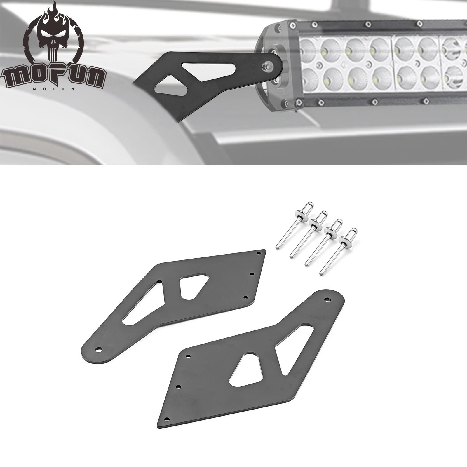 

Upper Roof Windshield LED Light Bar Mount Brackets Fit 52" Curved Light Bar for 1999-2010 Jeep Grand Cherokee Car Accessories