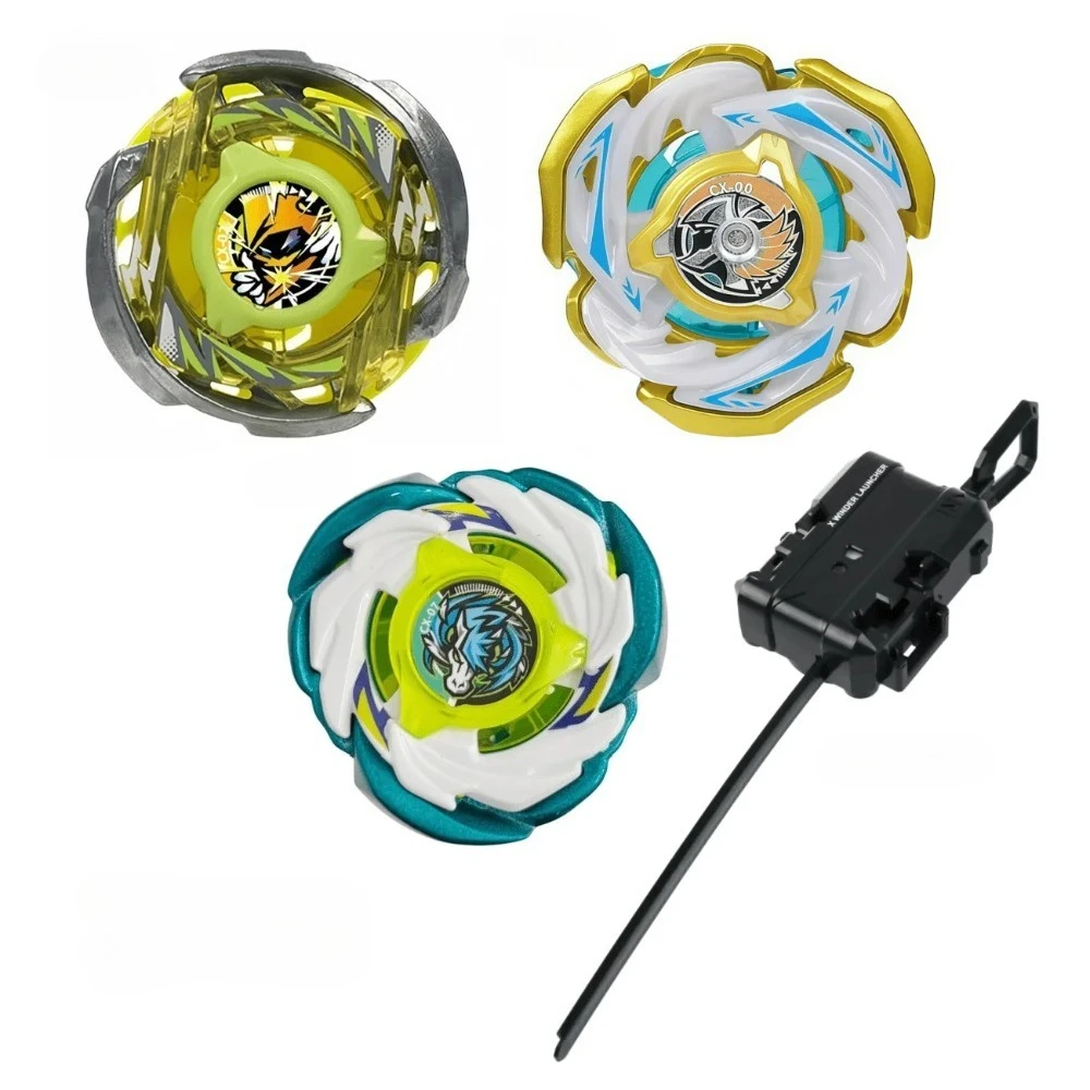 Takara Tomy Gyroscope X Toy Gyroscope, Yellow and Silver Series Gyroscope Set, Alloy Gyroscope with Transmitter.