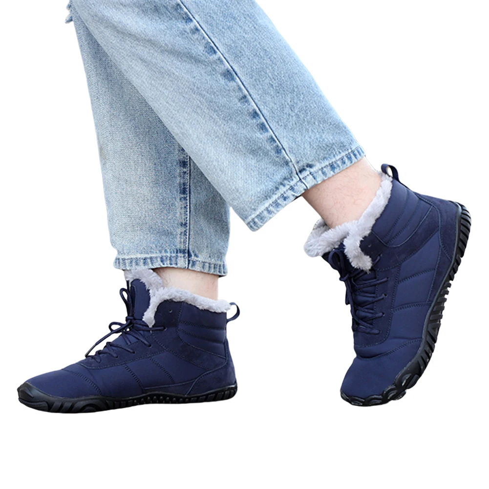 

Winter Snow Boots Lightweight Barefoot Shoes Non-Slip Barefoot Trainers Waterproof Warm Lined Booties for Walking Hiking