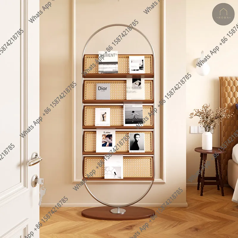 

Стеллаж для книг и журналов в стиле Баухаус, французский дизайн, средневековый стиль, роскошный, для хранения газет и иллюстрированных книг, из массива дерева