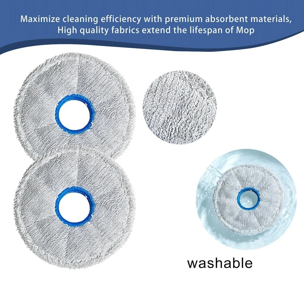 A52Q-Ersatz-Zubehörset für Dreame X60 Max Ultra, 1 Hauptbürste, 2 HEPA-Filter, 4 Wischpads, 2 Seitenbürsten, 2 Staubbeutel – Detail 8