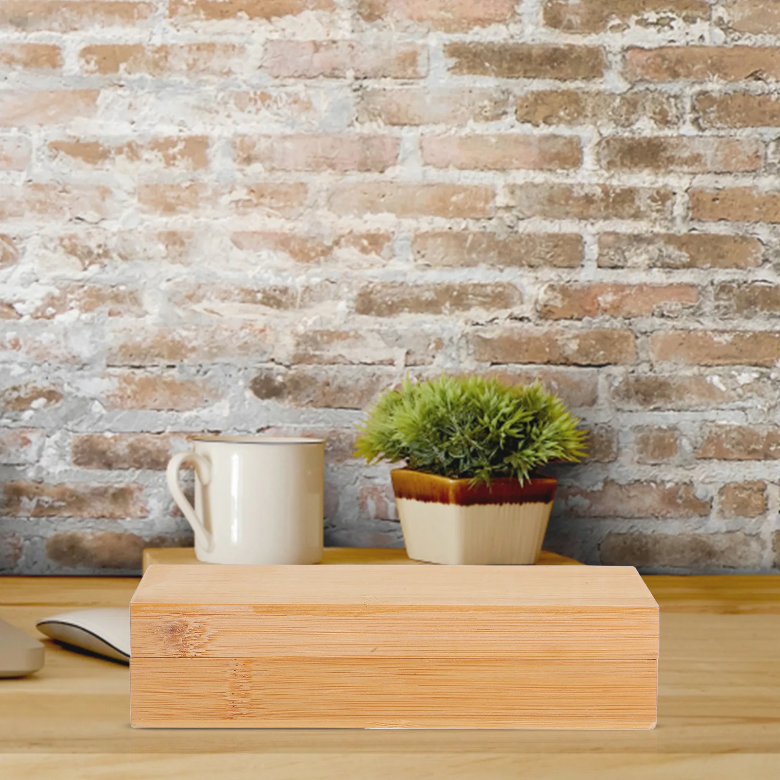 

1pcs Wooden Storage Box With Lid Large Capacity Unfinished Wood Container For Craft Diy Home Office Organizer Small Chest