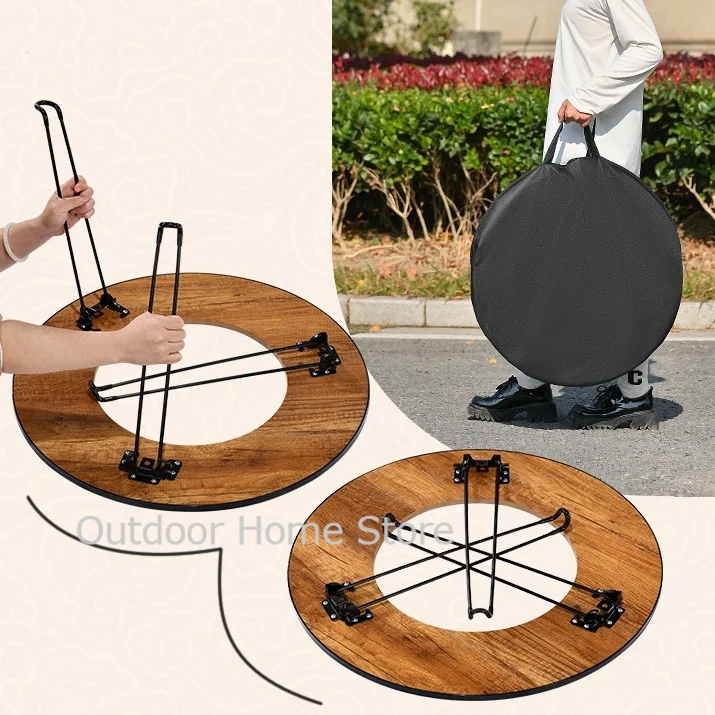 Portable BBQ Grill Stand Folding Fire Pit Stove Camping Round Brazier Table Outdoor Picnics Charcoal Barbecue Grill Wood Stove