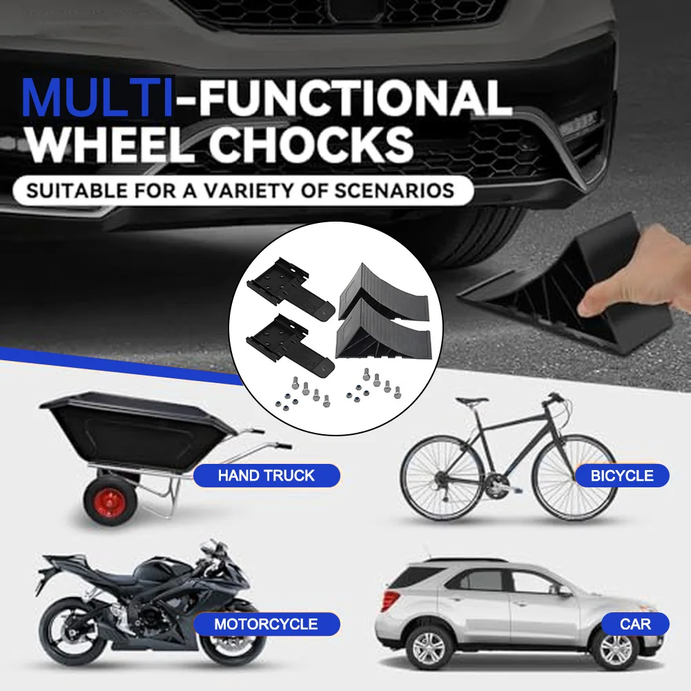 

Non-slip Parking Block AS SHOWN Wheel Stop Blocks Anti-slip Base Hard Plastic Construction UV Resistant Oil Resistant For Cars