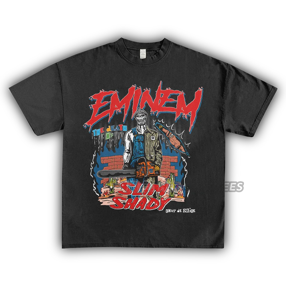 

Футболка Homage Tees с принтом персонажа Эминема, в стиле ретро, свободного кроя, из чистого хлопка, молодежная, модная, летняя, антибактериальная, тонкая.