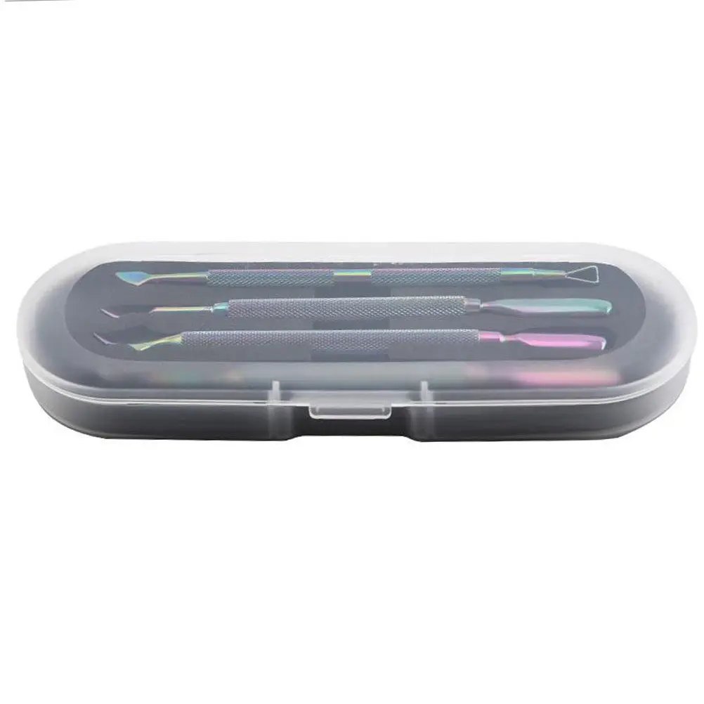 4Pcs Colorful Titanium Manicure Tools Compact Nail Art Accessories Convenient Storage Lightweight for Daily Nail Design Use