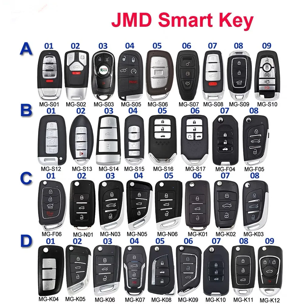 JMD Magic Normal Universal Remote Car Key MG-K02/K03/K04/K05/K06/K07/k08/K09/K10/K11/K12 Work with Downloader HB3 Mini Cable