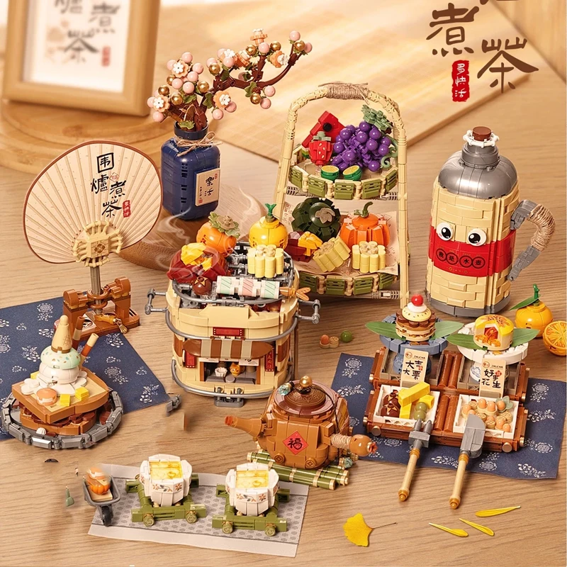 LOZ mini Blocks Kids Building Bricks Boys Toys Puzzle Girls Gift Chinese Food Model Dim Sum New year 1388 1389 1390 1391